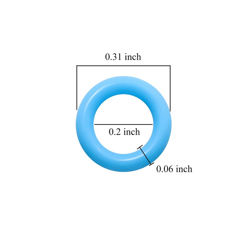 ThreeBulls 120Pcs Clear Rubber O-Ring Keyboard, O-Rings Keycaps, Switch Dampeners Keycap, for Cherry MX Key Switch Keyboards Dampers,Blue - Image 2